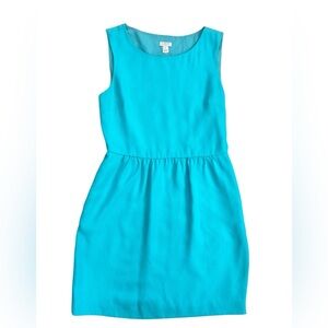 J Crew Vibrant Turquoise Sleeveless Dress